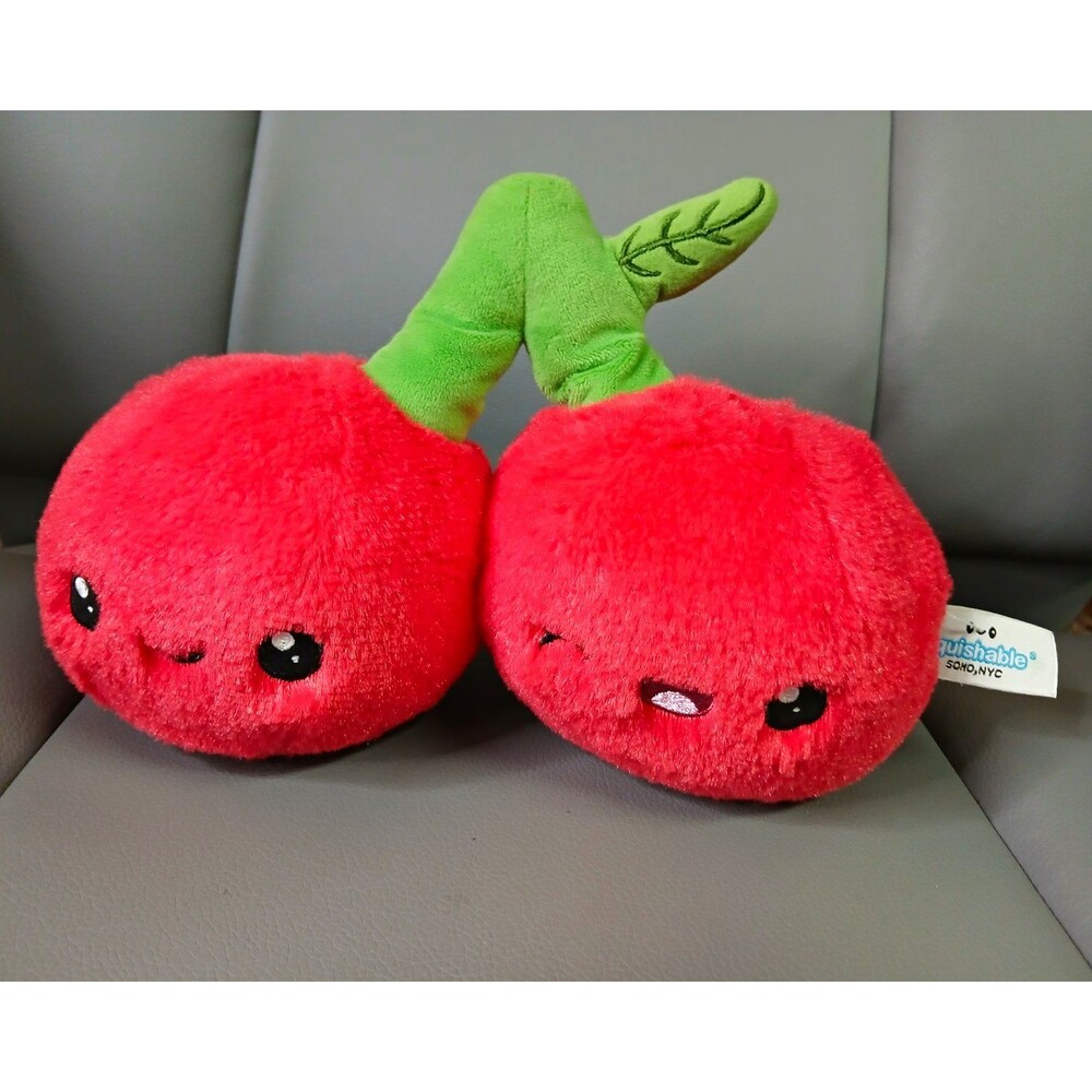 Squishable Cherry Plush Stuffed Toy Soft Red/Green 2017 TT-23 Small